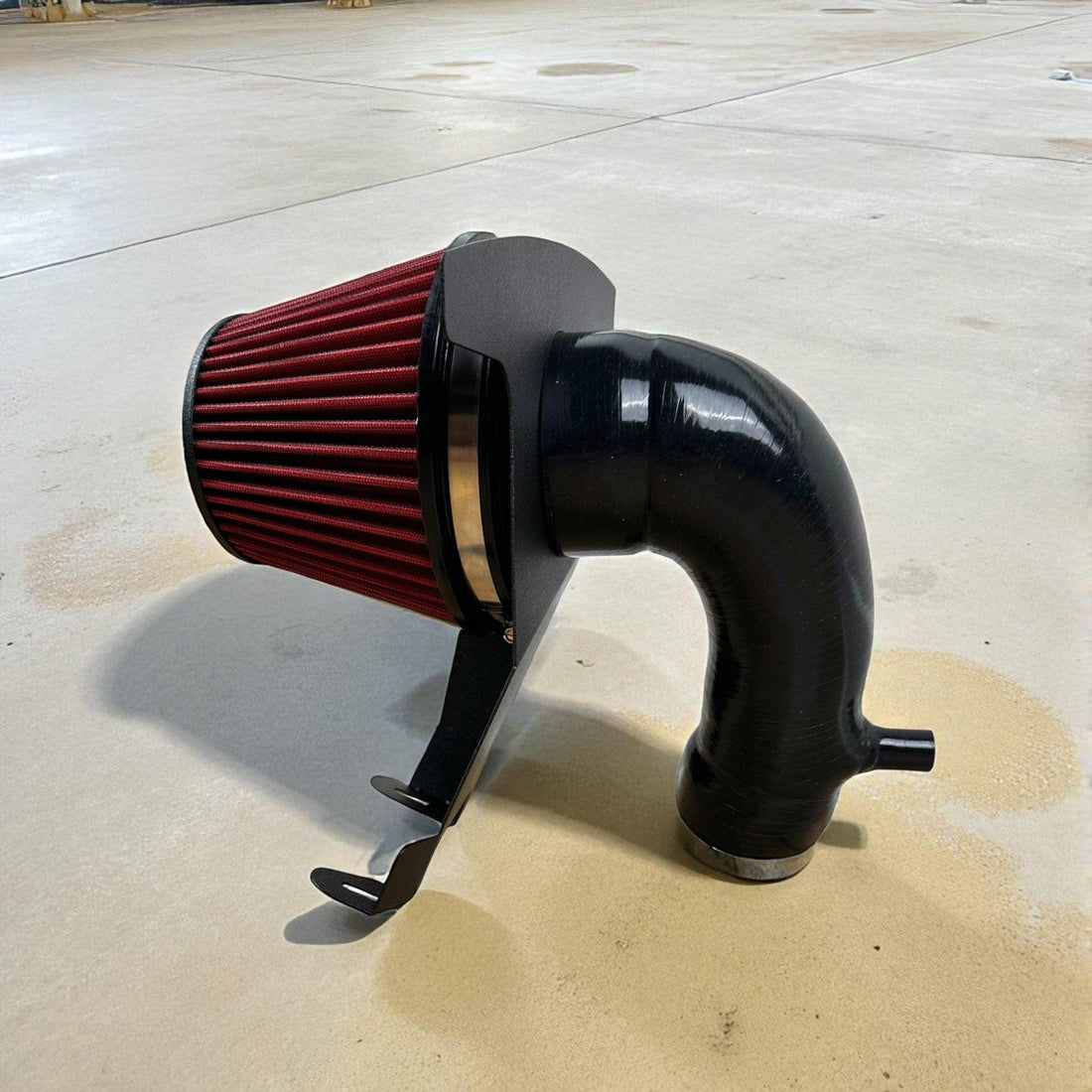 Palenon Performance 2.0T air intake for B9/B9.5 Audi A4 and A5 Quattro, featuring sleek metal tubing and high-performance filter elements.