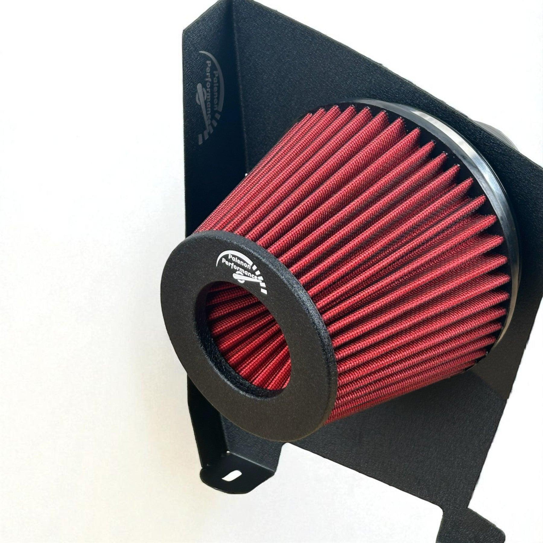 Palenon Performance 2.0T air intake for B9/B9.5 Audi A4 and A5 Quattro models, showcasing the sleek black performance air intake system.