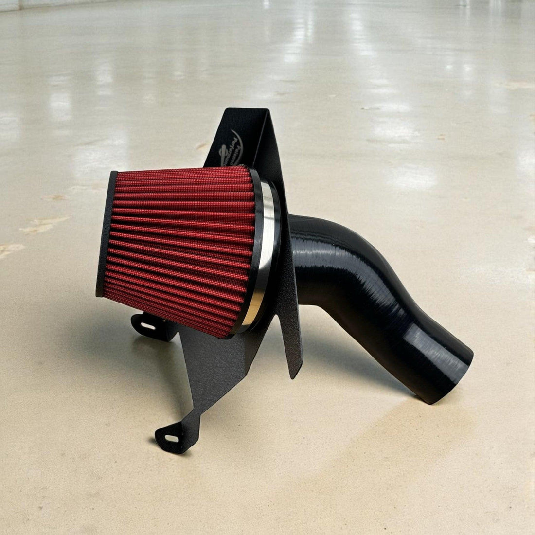 Palenon Performance 3.0T air intake for 2018+ Audi B9 S4 and S5, showcasing the sleek metal intake with brand logo.