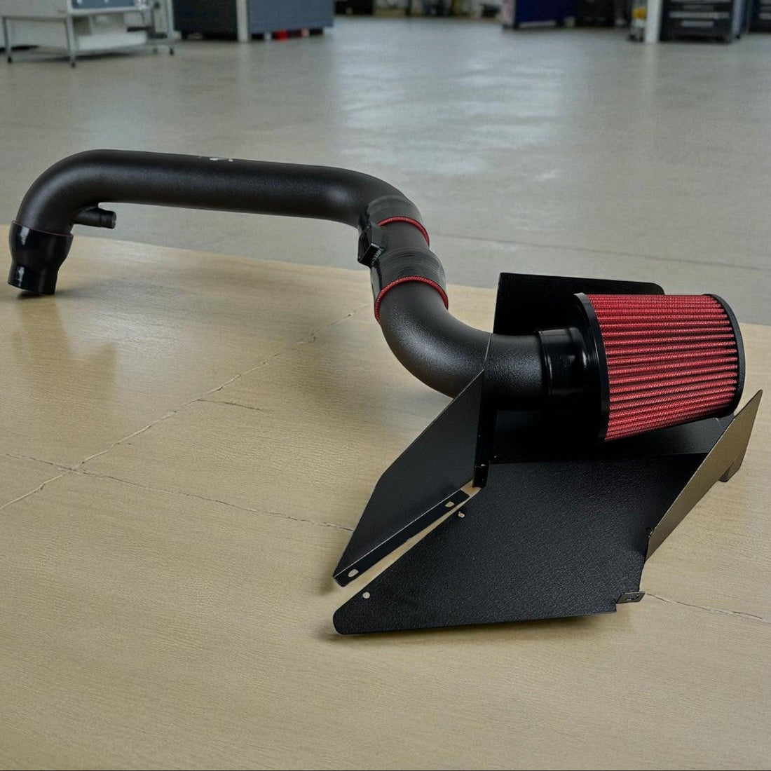 Palenon Performance cold air intake for 2.0T Audi A3 S3 8P, featuring a sleek metal and silicone design for improved airflow.