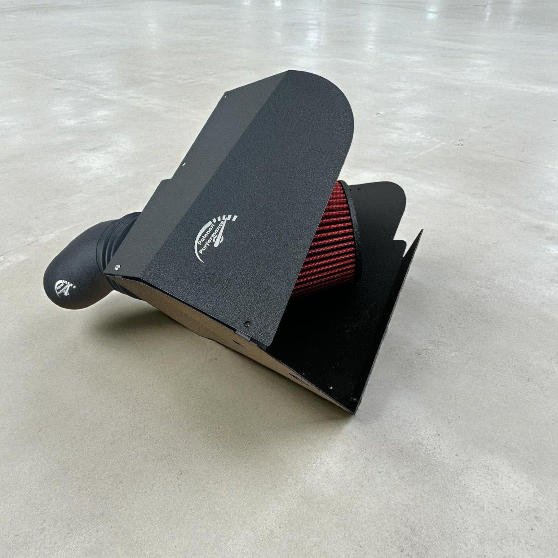 Palenon Performance cold air intake installed in a 2022+ Audi A3 8Y 2.0L engine bay, showcasing the high-performance air intake system.