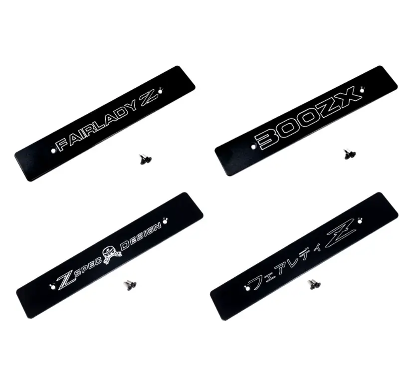 ZSPEC Design front bumper plate for Nissan Z32 300ZX, powder-coated billet material, fits models 1990-1999, automotive accessory