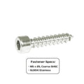 Set of 10 stainless steel M5x25mm coarse socket-head socket cap screws from ZSPEC Design, showing the fasteners laid out.