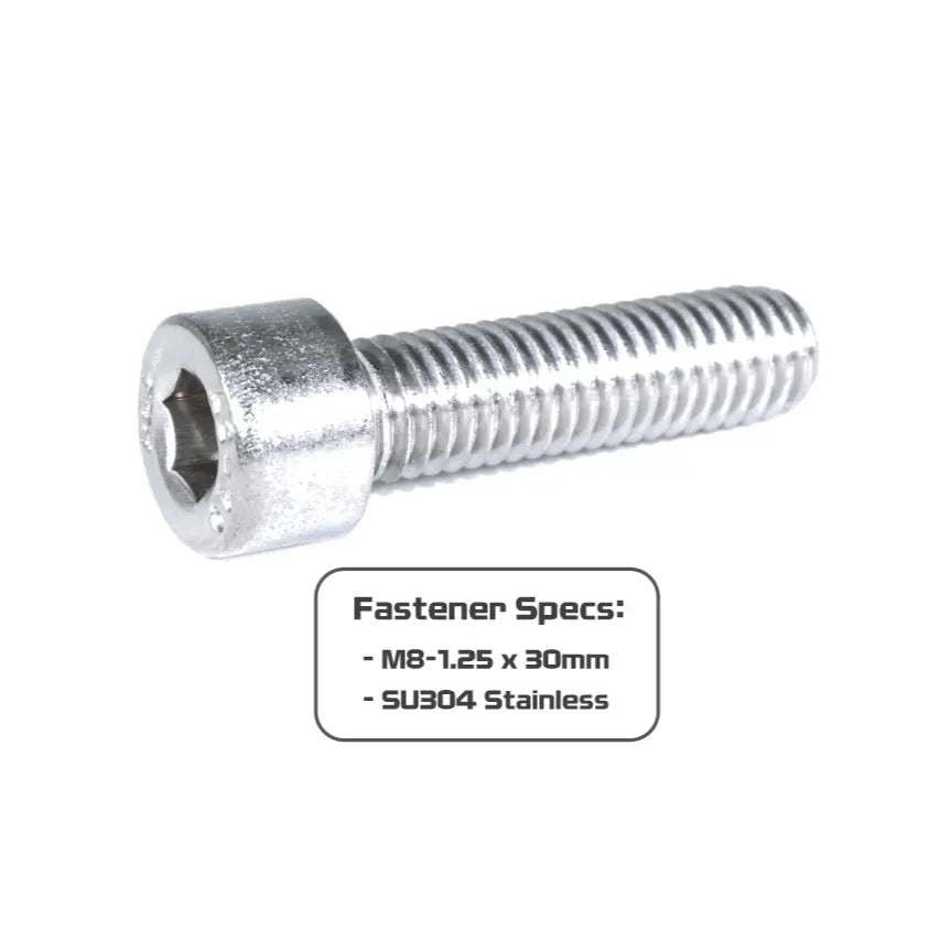 ZSPEC M8-1.25x30mm stainless steel socket-cap SHSC fasteners, SUS304, 10-pack, showing threaded heads and smooth shanks