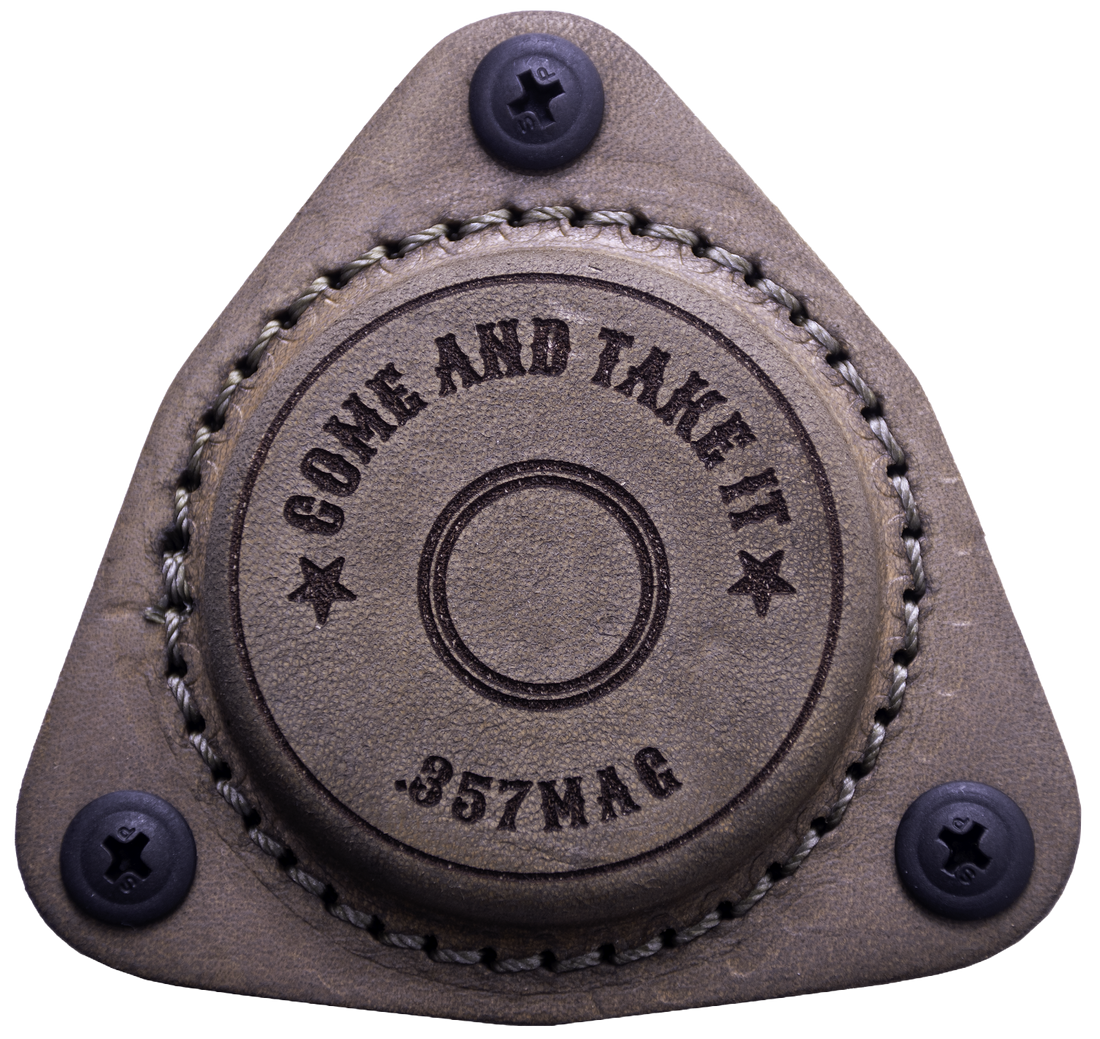 Black SofHold Come & Take It .357 Mag magnetic gun mount for cars, standard gun magnet mount with sleek design.