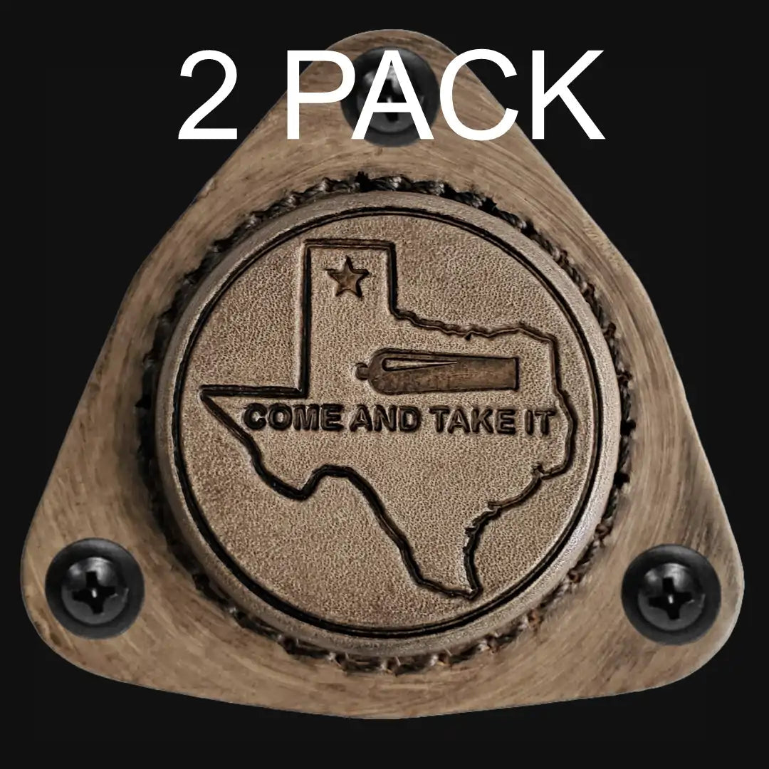 SofHold Come and Take It gun magnet mount, standard gun holder with natural finish, securely holds firearms with magnetic attachment.