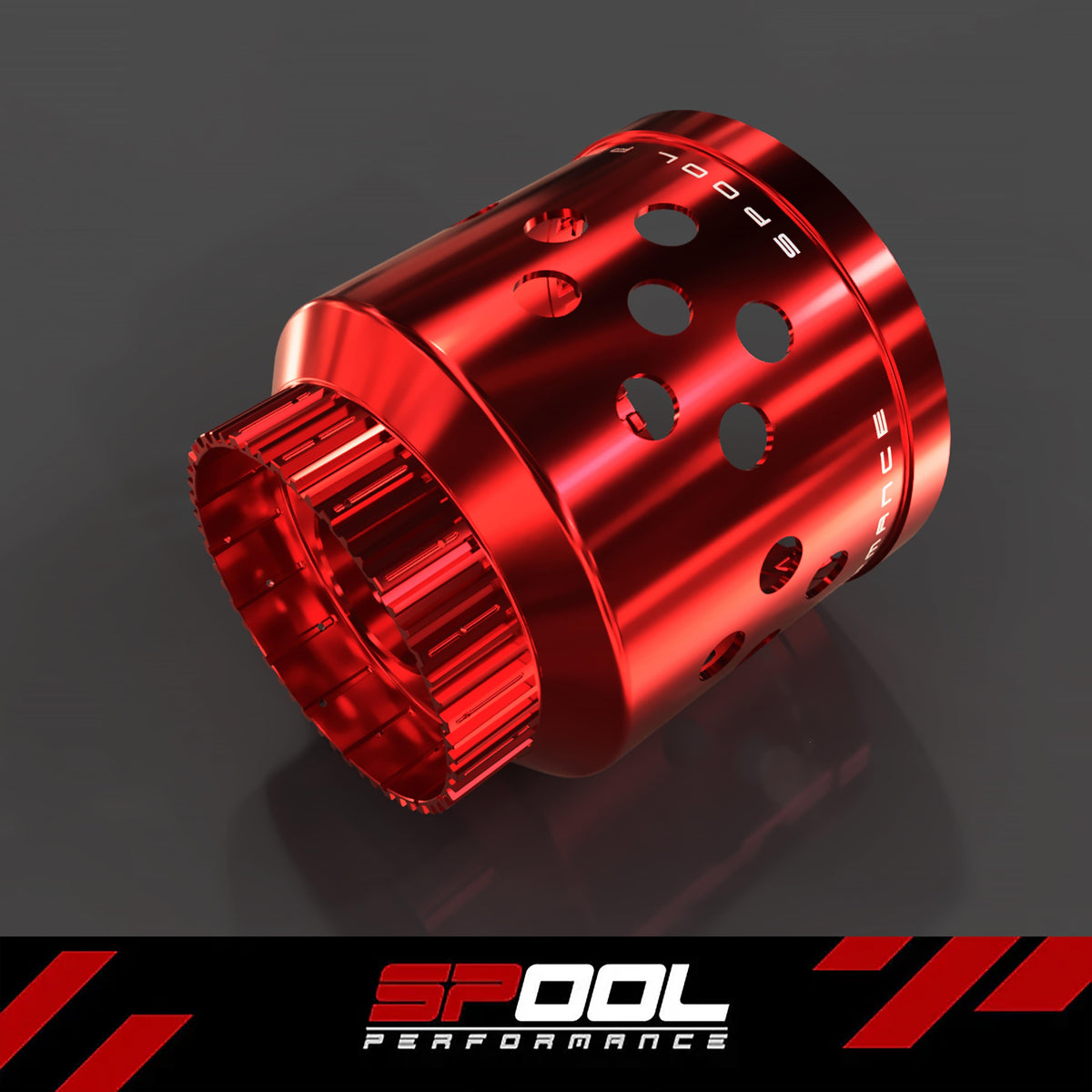 Spool Performance upgraded billet 7075-T6 D clutch drum for 8HP45, 8HP50, 8HP51 transmission clutches, metallic finish