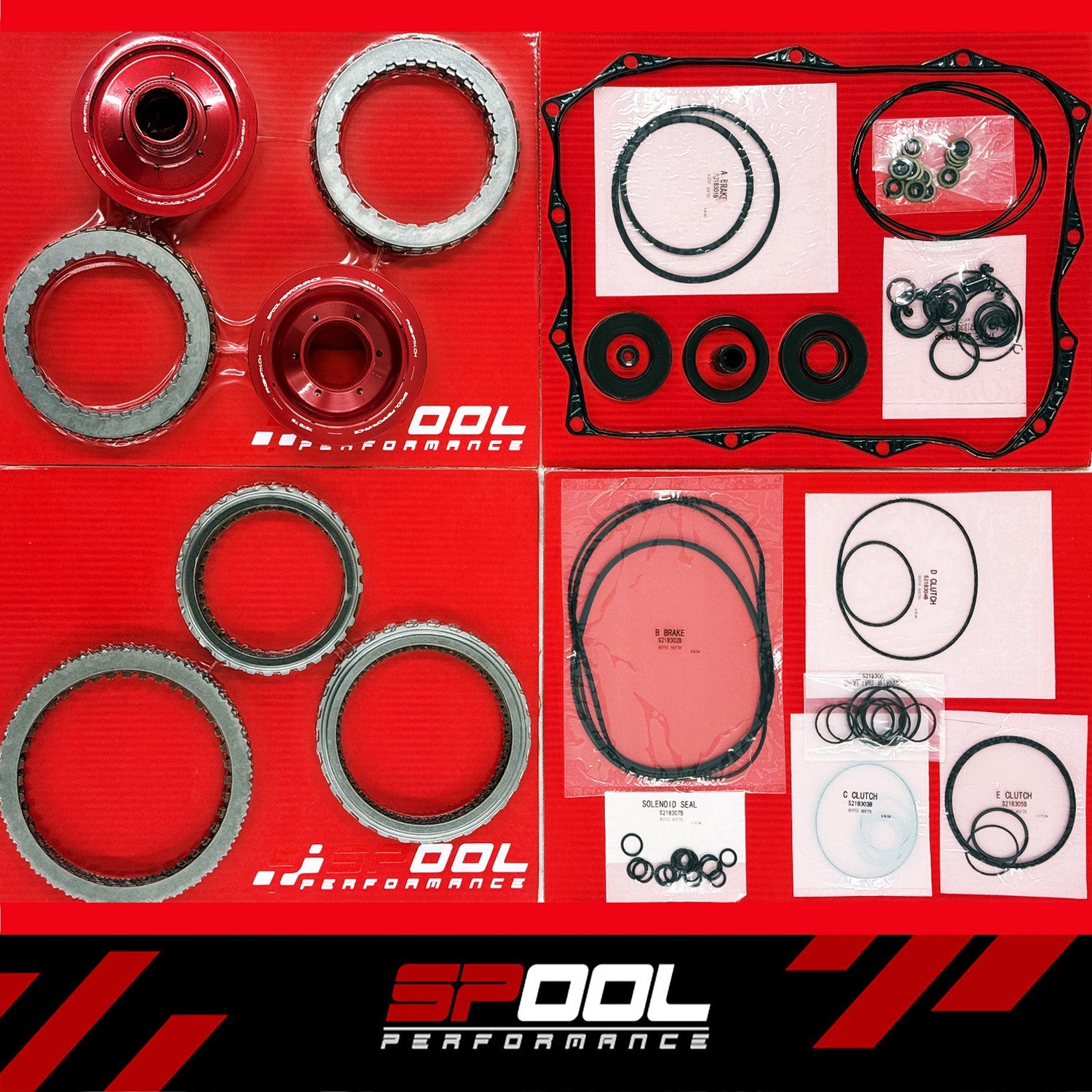 Spool Performance Stage 2 upgraded transmission clutches for 8HP70, 8HP75, 8HP76 transmissions at Spool Performance HQ.