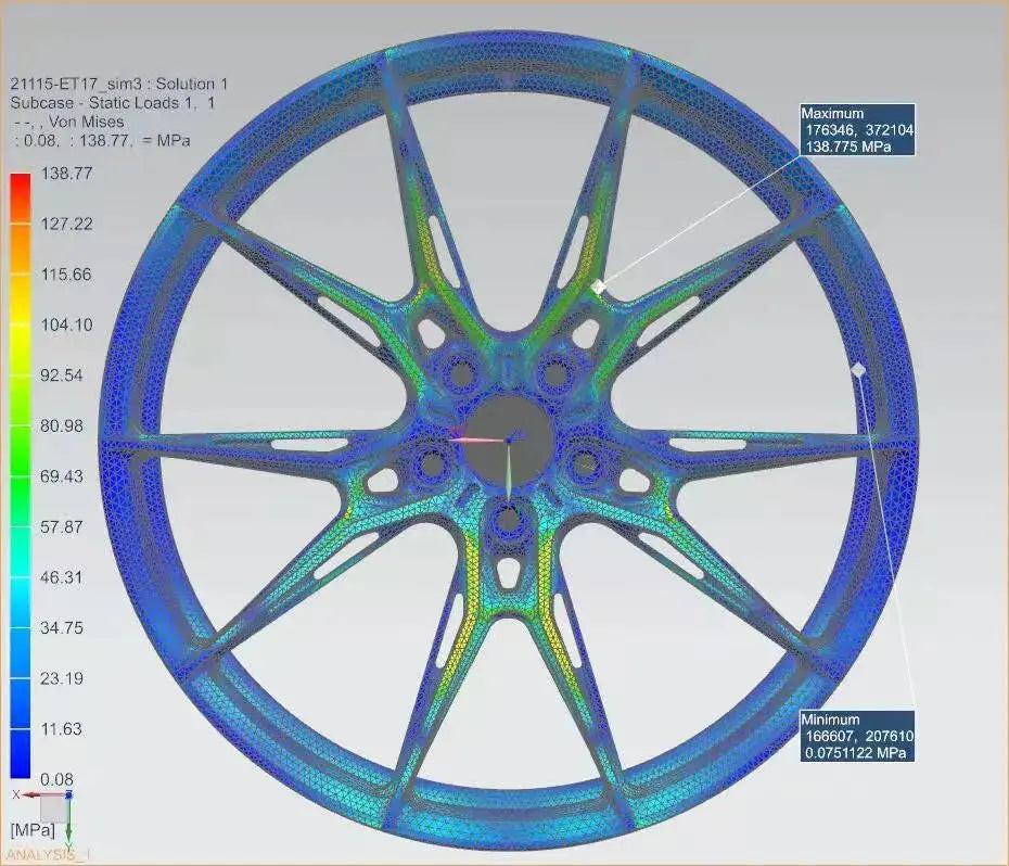 Set of forged Vorsprung VF-02 style wheels from Vorsprung Autowerk, showing a standard set with a sleek, modern design.