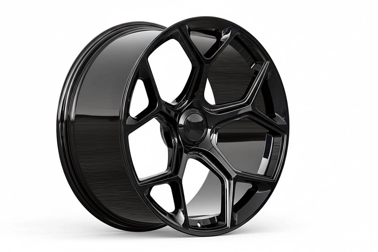 Set of Vorsprung Forged VF-09 Style Wheels by Vorsprung Autowerk, featuring sleek multi-spoke alloy design on a car wheel.