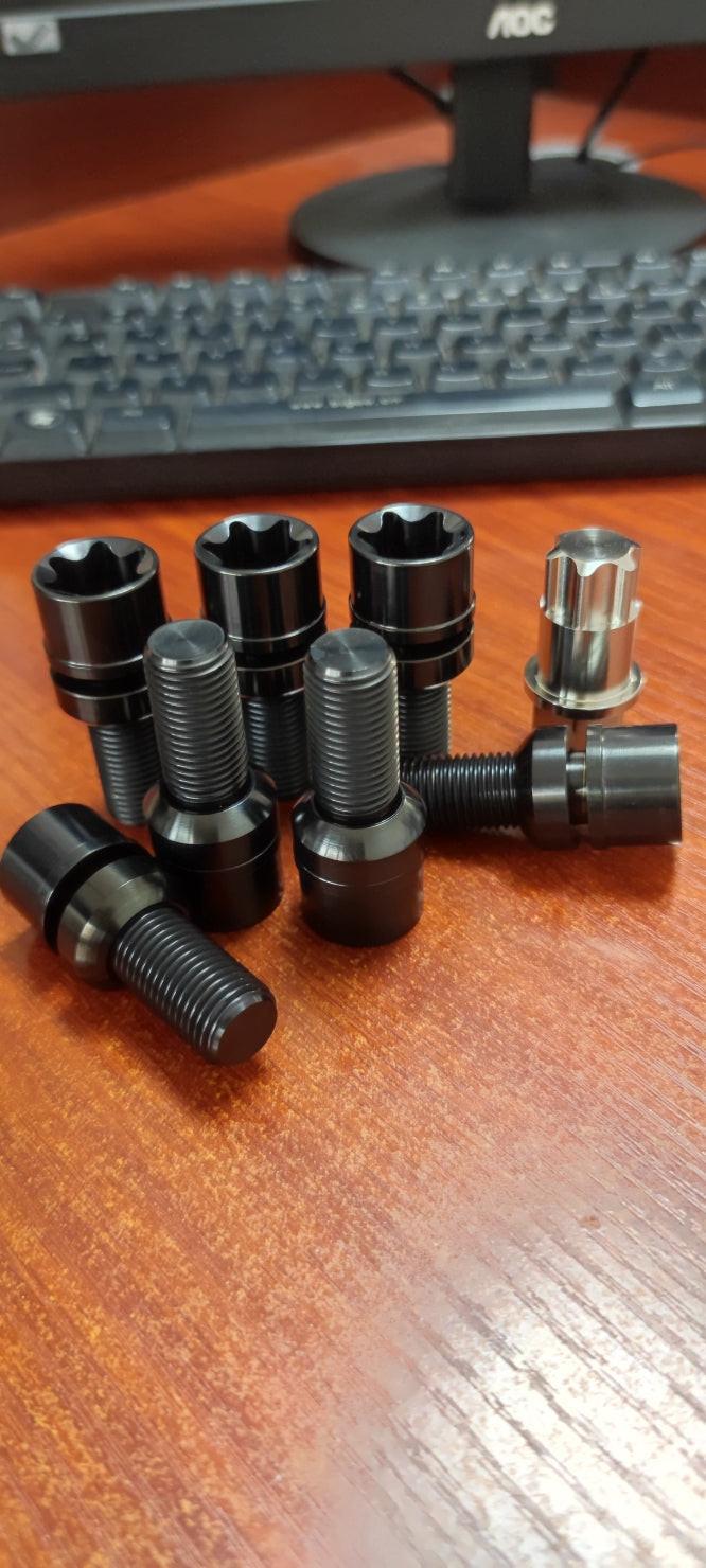 Vorsprung Autowerk Audi Titanium Ball Seat Wheel Lock Kit in silver for secure wheel locking and theft prevention