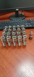 Vorsprung Autowerk Audi titanium ball seat wheel lug kit with four silver lock lug nuts and installation tool for car wheels