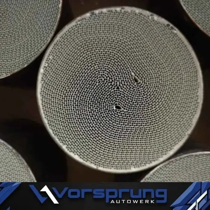 High-flow catalytic converter honeycomb for Audi 3.0T V6, close-up view