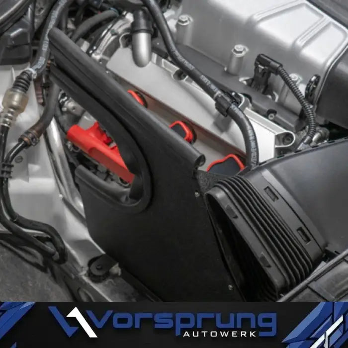 Vorsprung Titanium Intake for Audi C7/C7.5 A6 A7 3.0T Supercharged engine, showing polished titanium intake component.