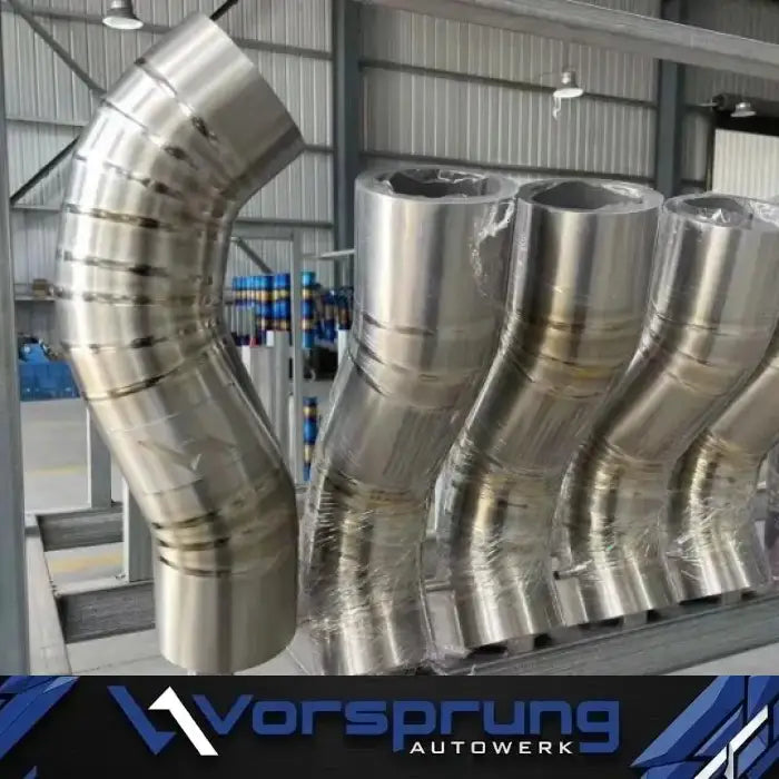 Titanium intake pipes for Audi S4 S5 Q5 SQ5 3.0T supercharged in workshop setting