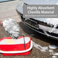 WASH&WHIPS microfiber car wash bucket with blue chenille wash mitt and black Pitstop particle interceptor for scratch-free cleaning.