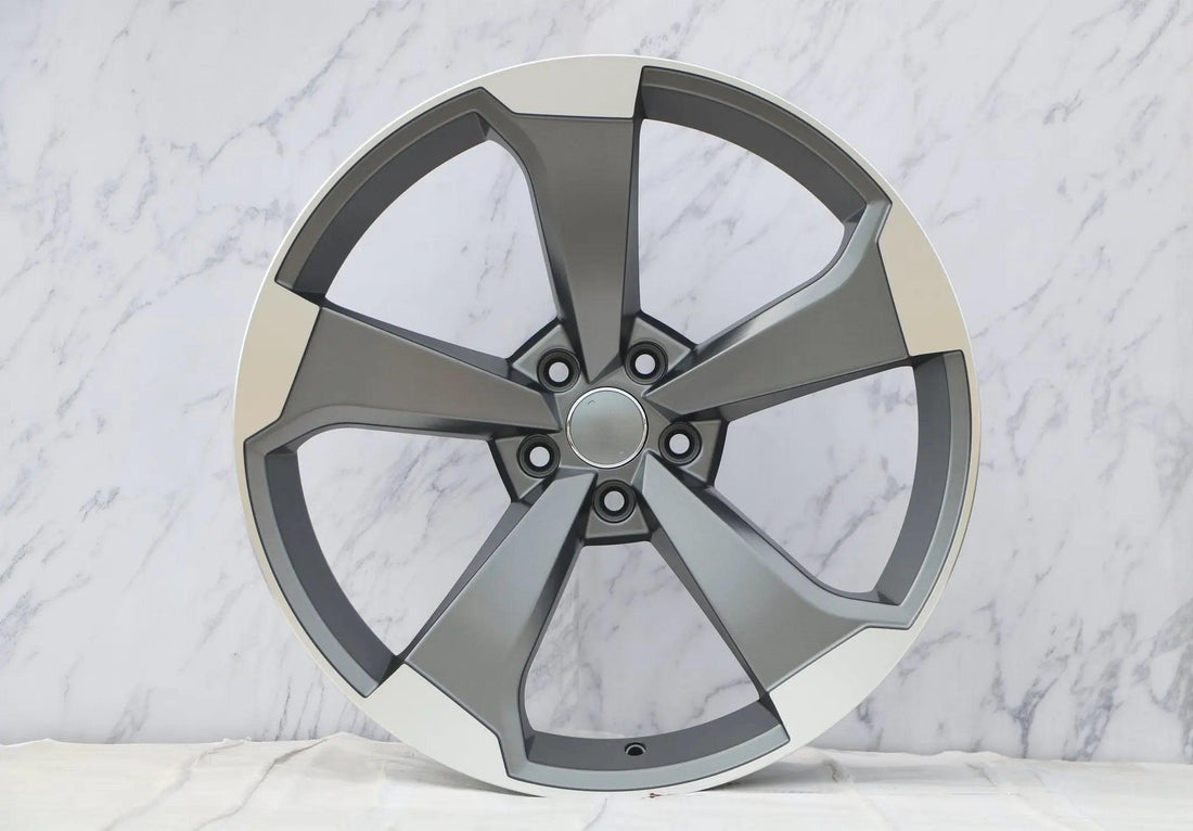 17-inch black machined face wheels by WheeloutletNJ for Audi A3, A4, A5, A6, A7, A8, Q3, Q5, RS models, S series