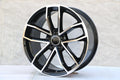 Black machined face 18-inch alloy wheel from WheeloutletNJ, fits Audi A3, A4, A5, A6, A7, A8, Q3, Q5, RS models, TT.