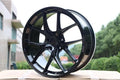 Gloss black 19-inch Vortex Style wheels by WheeloutletNJ, featuring 8.5 and 9-inch widths with 35mm offset, for sleek vehicle enhancement.