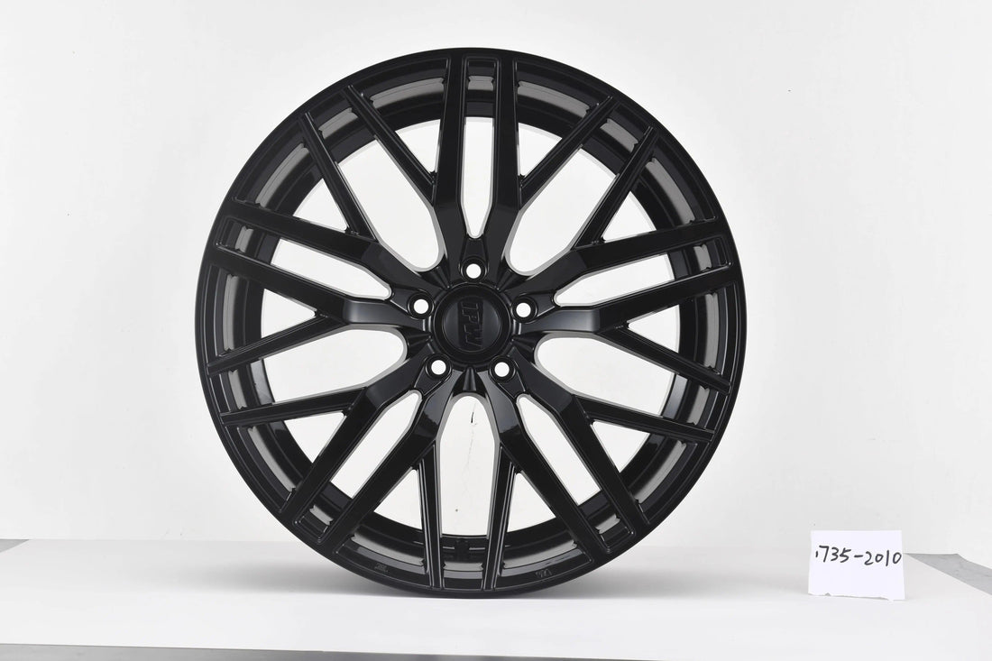 20-inch SPD style black machined face wheels by WheeloutletNJ with 8.5-inch width and 35mm offset, suitable for vehicle upgrades.