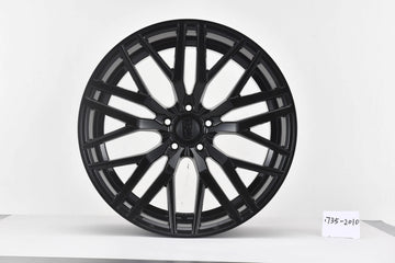 20-inch SPD style black machined face wheels by WheeloutletNJ with 8.5-inch width and 35mm offset, suitable for vehicle upgrades.