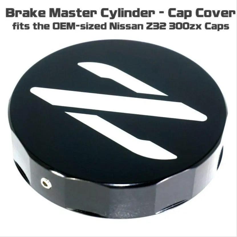 Black ZSPEC billet reservoir cap cover with Z logo for Nissan Z32 300ZX, 83mm I.D. engine coolant reservoir upgrade.