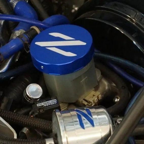 Black ZSPEC billet reservoir cap cover with Z logo, 83mm I.D., designed for Nissan Z32 300ZX engine coolant reservoir.