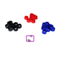 Set of 20 black ZSPEC silicone timing cover bushings for Nissan Z31 300ZX shoulder bolts, designed for engine maintenance.