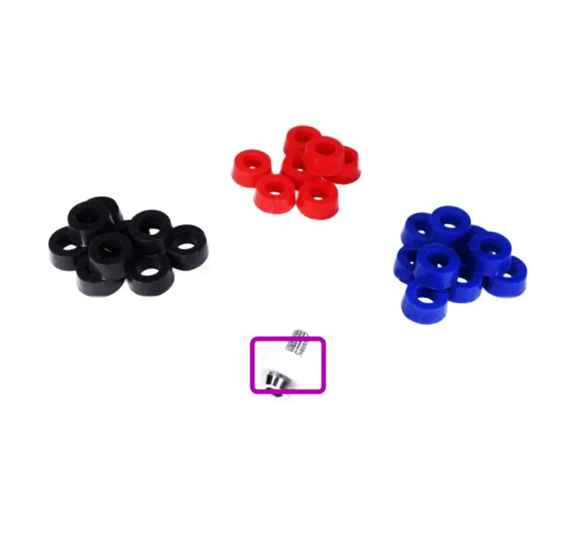 Set of 20 black ZSPEC silicone timing cover bushings for Nissan Z31 300ZX shoulder bolts, designed for engine maintenance.