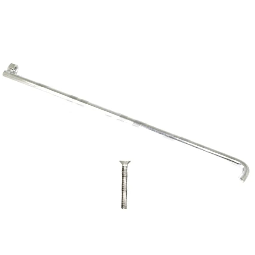 Stainless ZSPEC Design 200mm battery bracket rod with M6 bolt and fastener for secure mounting.