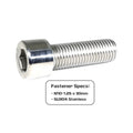 Set of 10 stainless steel ZSPEC M10-1.25x30mm fasteners, SHSC type, for durable, corrosion-resistant metal fastening.