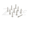 Set of 10 ZSPEC Design M2-0.4x12mm stainless steel SHSC fasteners, SUS304, for durable assembly and hardware projects.