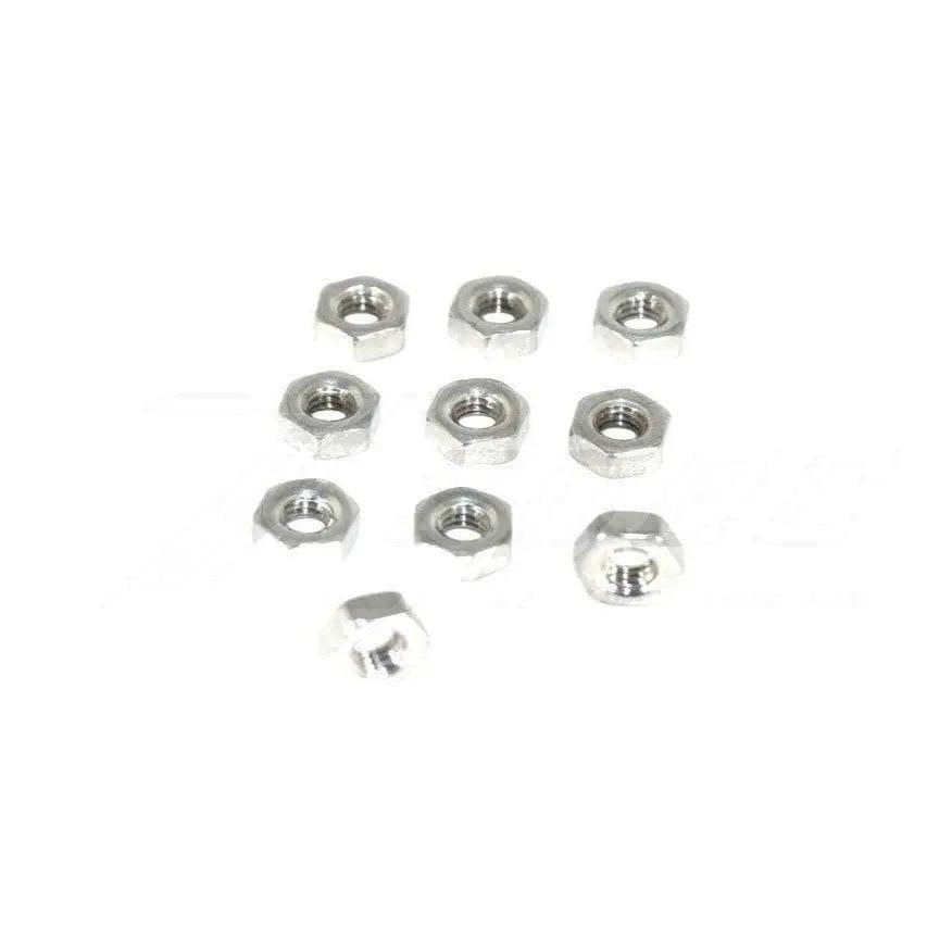 Set of 10 stainless SUS304 M3-0.5 hex nuts from ZSPEC Design, durable hardware for industrial and DIY projects.