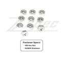 Set of 10 stainless SUS304 M3-0.5 hex nuts from ZSPEC Design, durable metal fasteners for industrial and DIY projects.