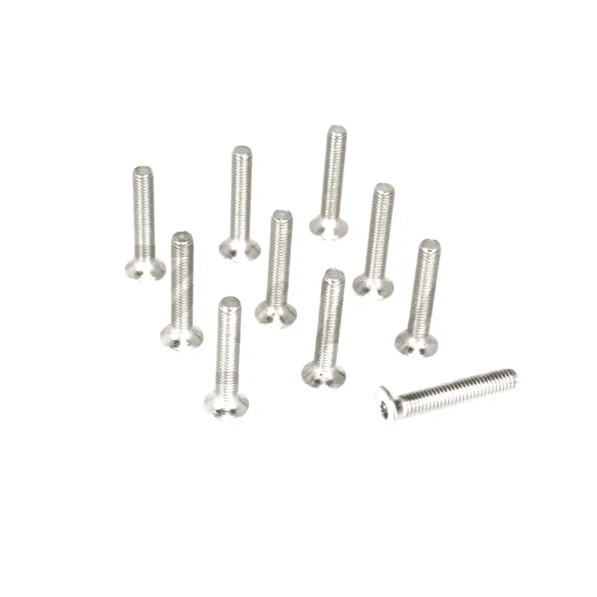 Set of 10 stainless steel ZSPEC M3-0.5x20mm FHSC fasteners made from SUS304 metal, ideal for secure assembly and construction.