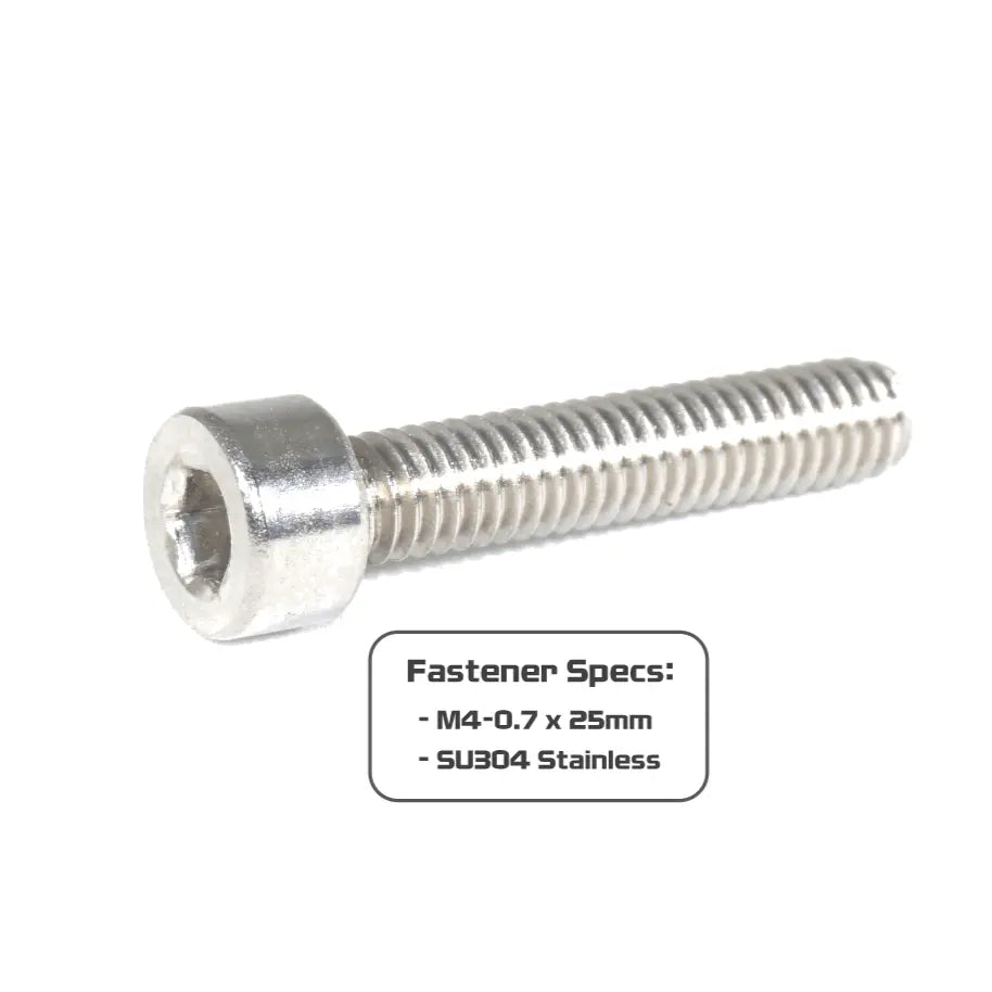 Set of 10 stainless steel ZSPEC Design M4-0.7x25mm socket cap SHSC fasteners, ideal for secure, durable fastening applications.