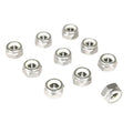Set of 10 ZSPEC Design M5-0.8 stainless steel nylon lock nuts made from SUS304 material, suitable for secure fastening.