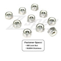 Set of 10 ZSPEC Design M8-1.25 stainless steel nylon lock nuts, SUS304, for secure fastening and durable mechanical connections.