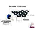 ZSPEC Design silicone-rubber seat washers for M6 angled finish washers, 10-pack, used in automotive or mechanical applications.