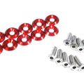 ZSPEC Design stainless steel M6-1.0x20mm metric fender fastener kit with 10 billet fasteners, black gloss finish