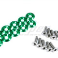 ZSPEC Design stainless steel M6-1.0x20mm metric fender fastener kit with 10 fasteners, black glossy finish, billet construction.