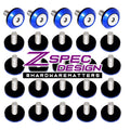 ZSPEC Design bulk pack of 25 stainless steel M6x20mm billet finish washers for hardware and assembly projects.