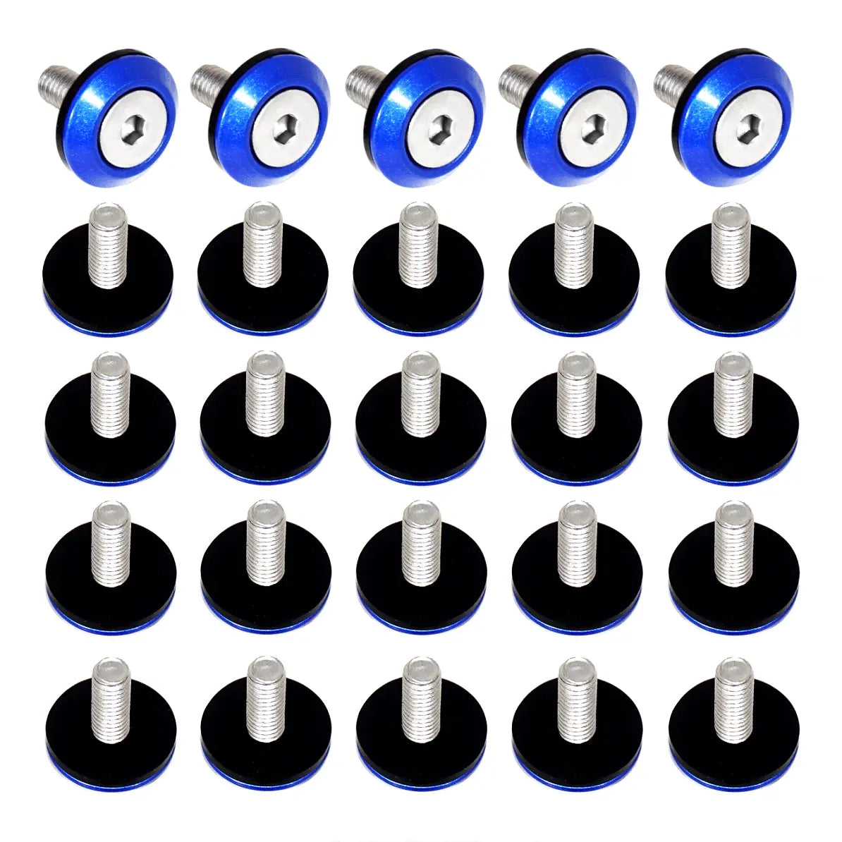 ZSPEC Design bulk pack of 25 stainless steel M6x20mm washers with billet finish, ideal for hardware and construction projects.