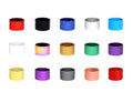 Set of 10 ZSPEC Design M6 straight cup dress-up finish washers for SHSC fasteners, billet metal, glossy red finish.