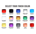 Set of 10 ZSPEC Design M6 straight cup dress-up finish washers for SHSC fasteners, billet style, with a glossy red finish.