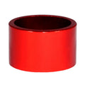 Red ZSPEC Design M6 straight cup dress-up finish washers for SHSC fasteners, billet, 10-pack, with a glossy finish.