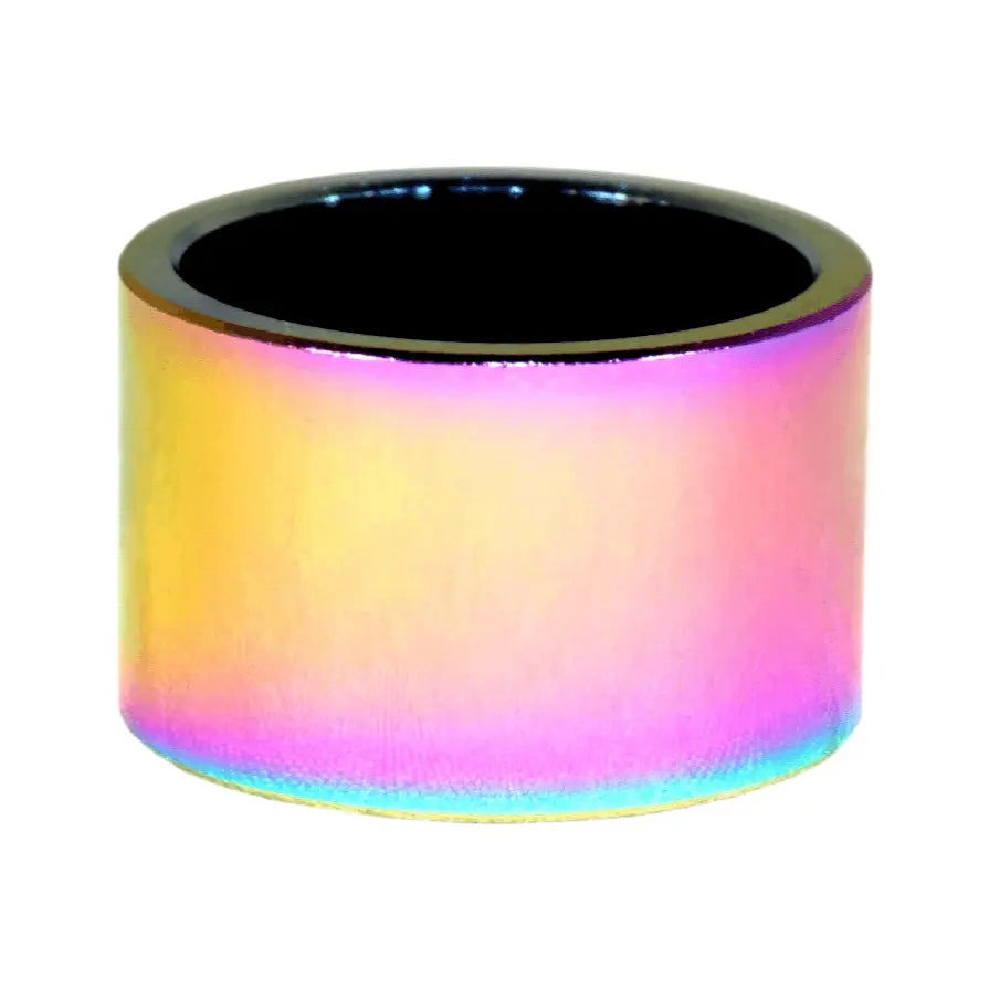 Set of 10 ZSPEC Design M6 straight cup dress-up finish washers for SHSC fasteners, billet metal, with glossy red coating.