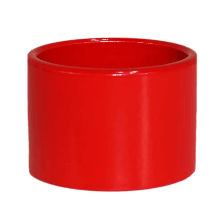 Red ZSPEC Design M6 Straight Cup Dress Up Finish Washers for SHSC fasteners, billet, 10-pack, for automotive or mechanical use.