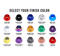 Red ZSPEC Design M8 angled cup finish washers for SHSC socket-cap fasteners, billet, 10-pack, durable and precision-engineered.