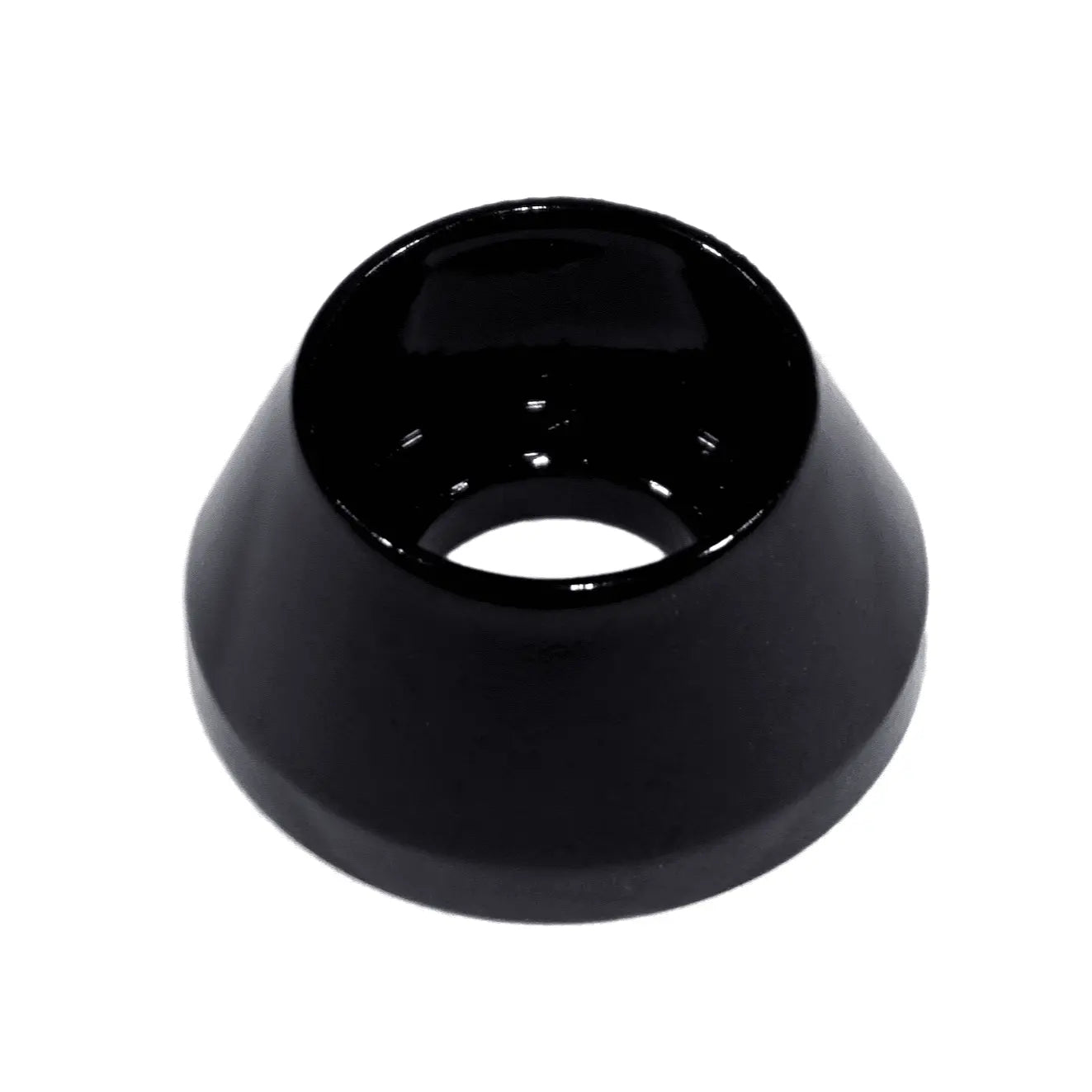 ZSPEC Design gloss red M8 angled cup finish washers for SHSC socket-cap fasteners, billet, 10-pack, close-up of hardware details.